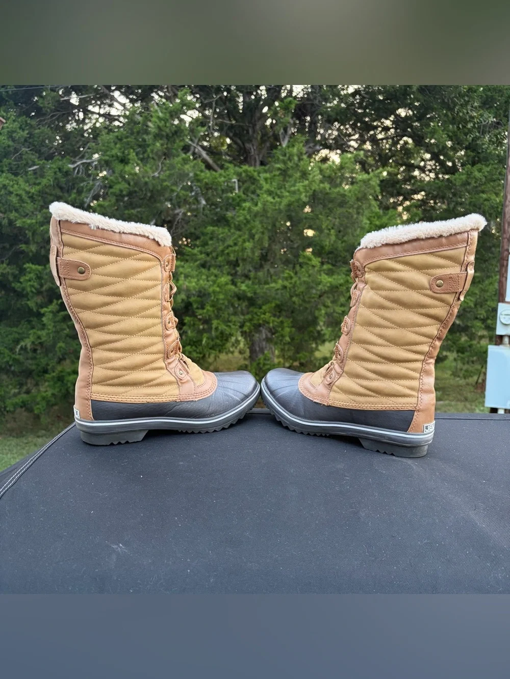 JBU by Jambu Lorna Cold-Weather Quilted Winter Duck Boots Tan Brown 9M
